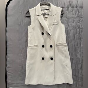 Topshop Cream Blazer Dress